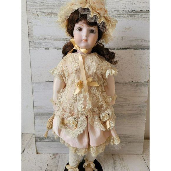 Bru bonne Victorian doll porcelain repro 20" vintage